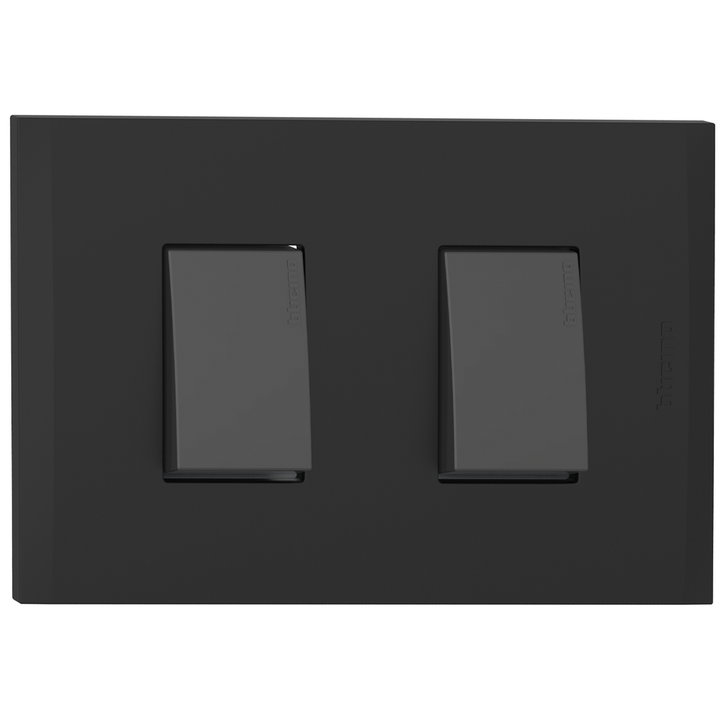 APAGADOR DOBLE 1P 15A 125V NEGRO NOBILE AF2200EANG