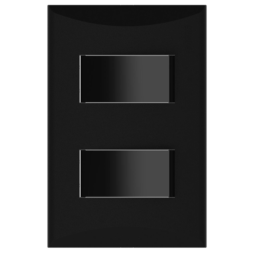 APAGADOR DOBLE 1P 15A 125V NEGRO PLATA 1004-BK