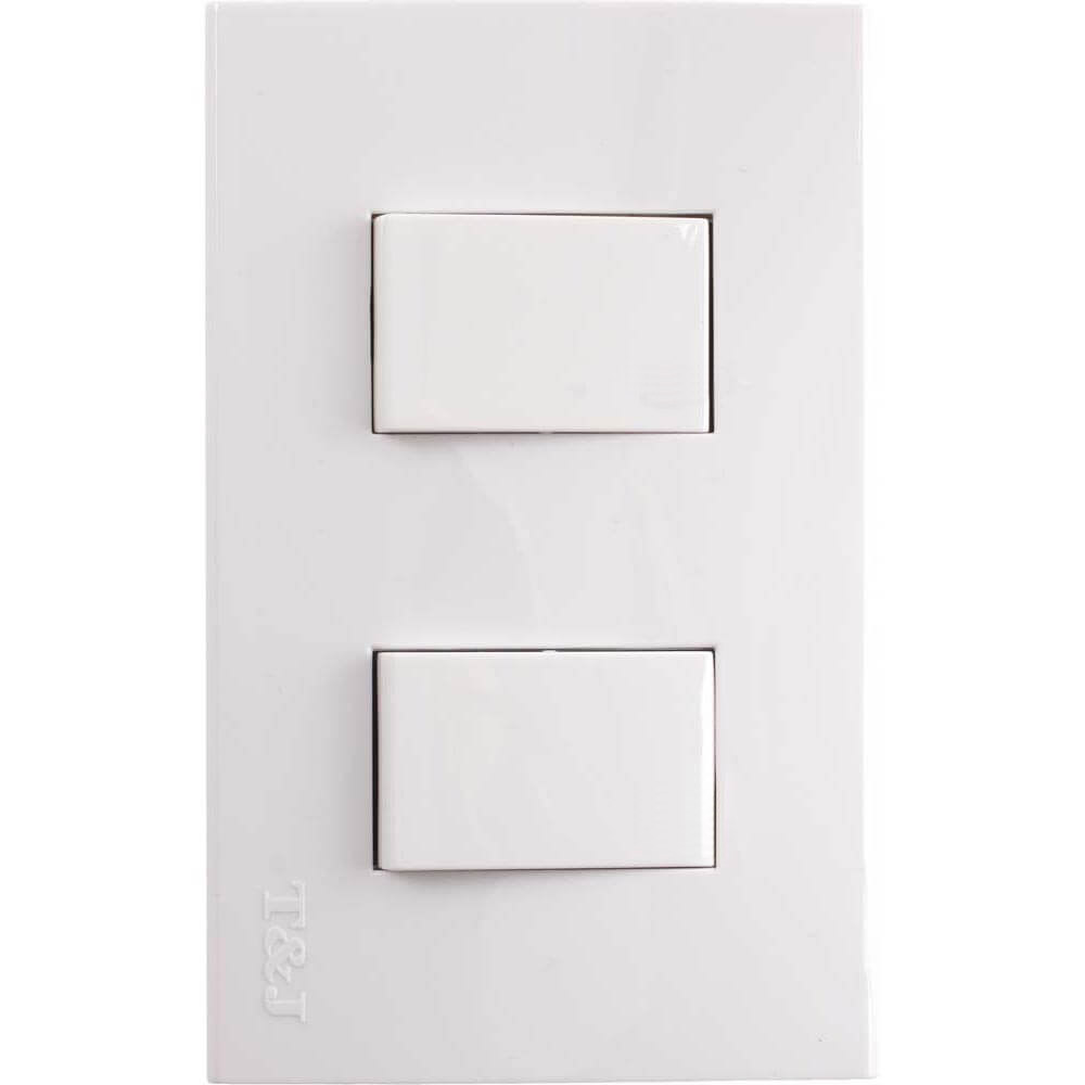 APAGADOR DOBLE 3V 15A 125V BLANCO ARMADA T&J 8015S-W