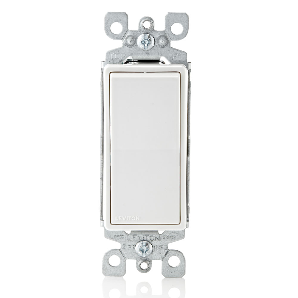 APAGADOR SENCILLO DECORA RESIDENCIA 3V 15A 125/277V BLANCO 5603-2W