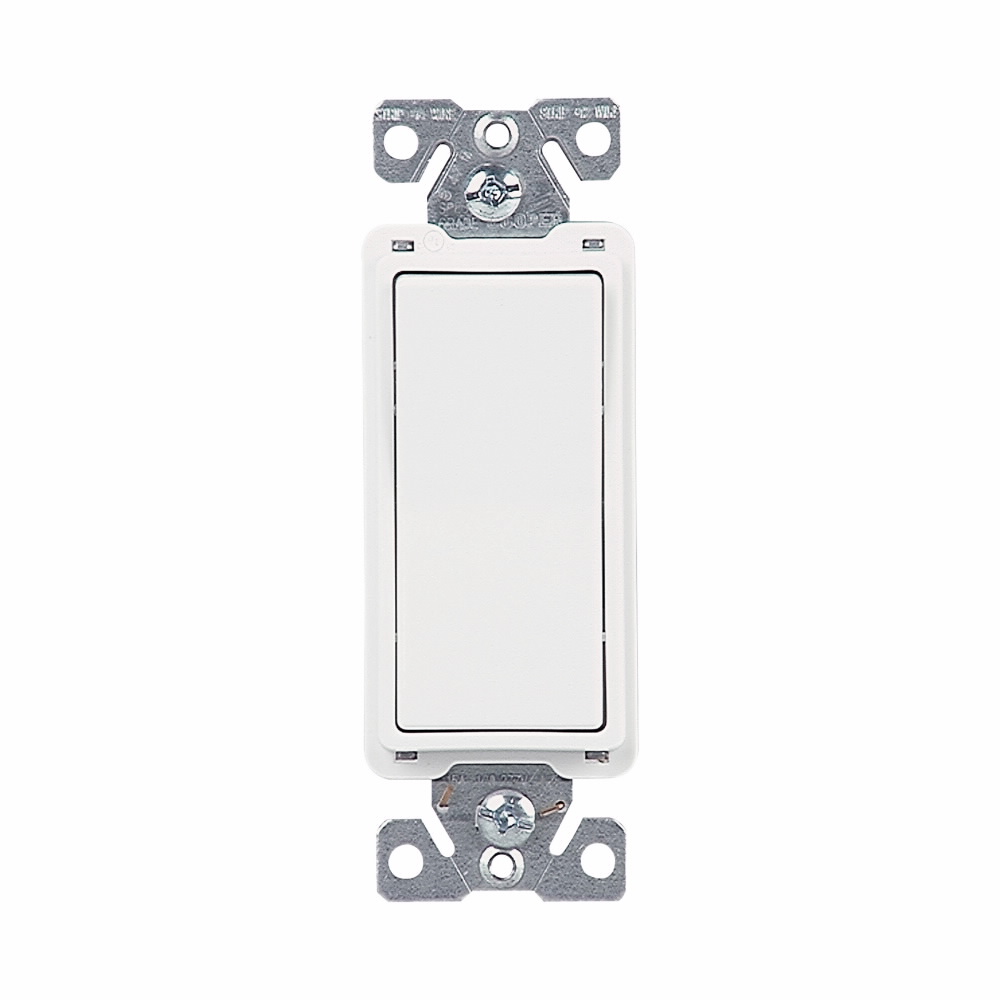 APAGADOR SENCILLO DECORATOR RESIDENC 4V 15A 125/277V BLANCO 7504W-BOX