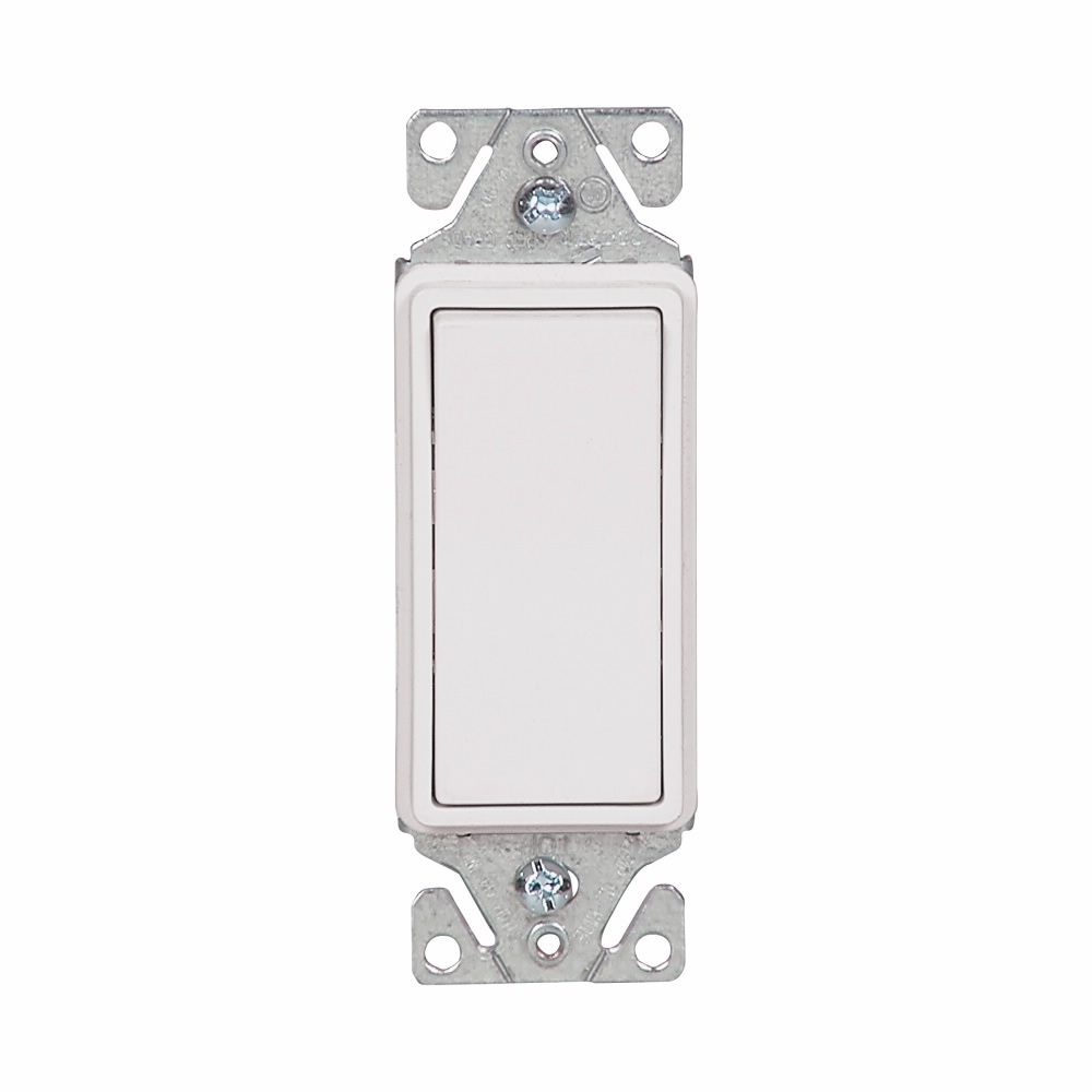 APAGADOR SENCILLO DECORATOR RESIDENCIAL 3V 15A 125/277V BLANCO 7503W
