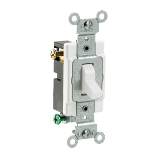 APAGADOR SENCILLO PALANCA COMERCIAL 3V 15A 125/277V BLANCO CS315-2W