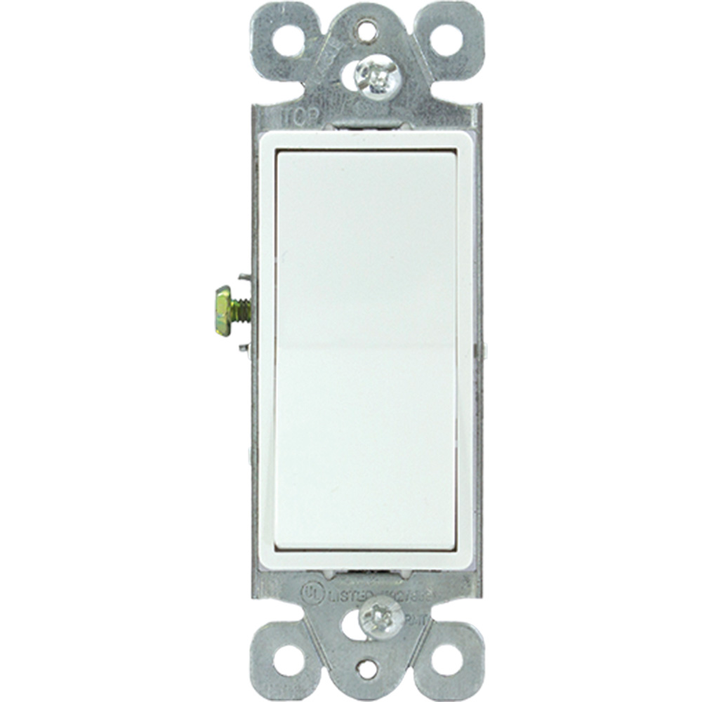 APAGADOR SENCILLO RESIDENCIAL DECOR  1P 15A 125/277V BLANCO 6501-W