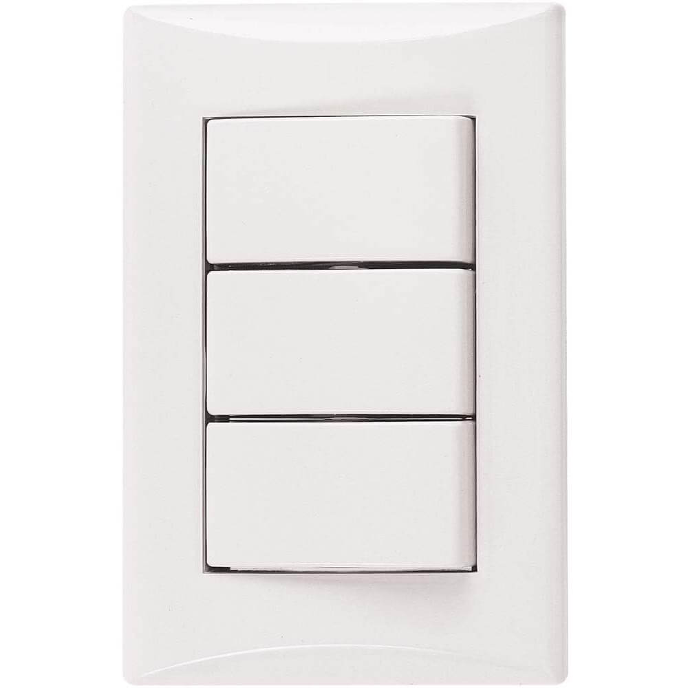 APAGADOR TRIPLE 1P 15A 125V BLANCO PLATA 1005-W