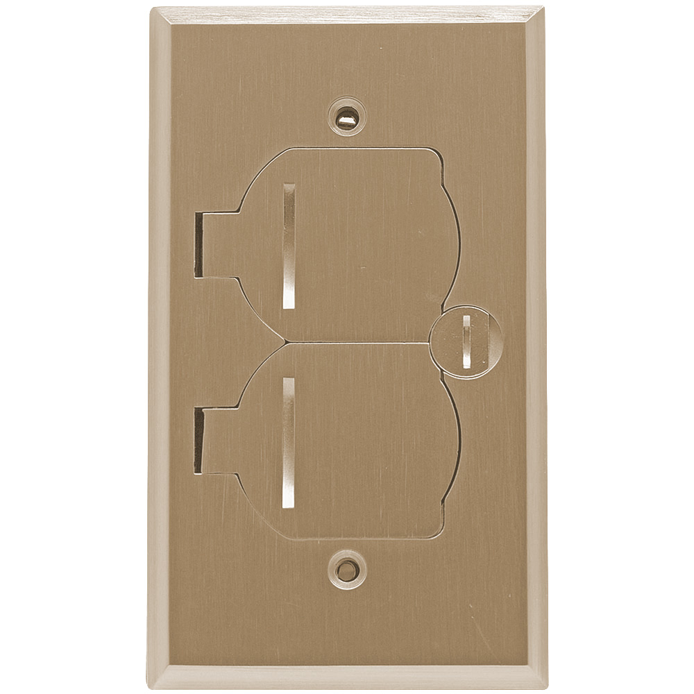 CAJA PISO TOMA 2P 3H 20A 125V NEMA 5-20R BISAGRA BRONCE 5798FBA
