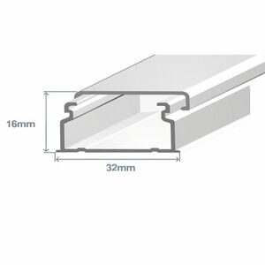 CANALETA SIN DIVISION 32mm x 16mm x 2 METROS EFAPEL 10040