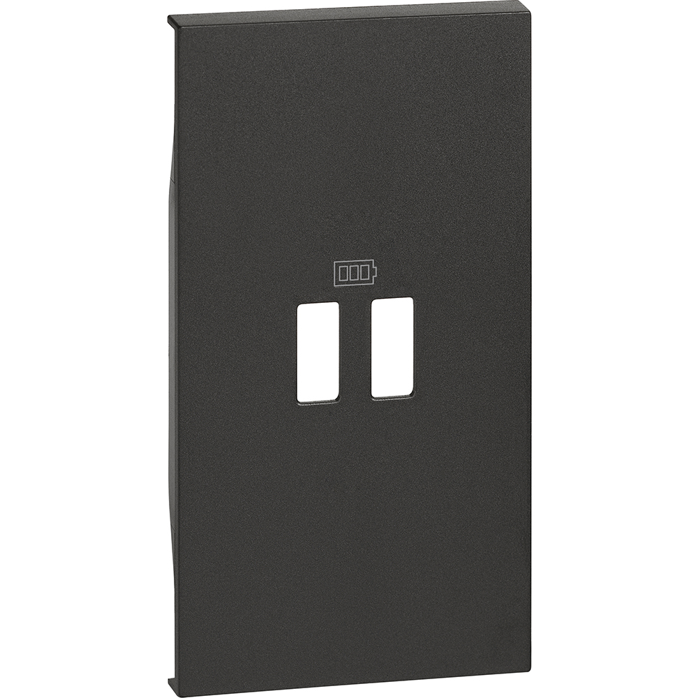 CUBIERTA 2 MODULOS USB K4286C2 / K4287C2 NEGRO LIVING NOW KG12C