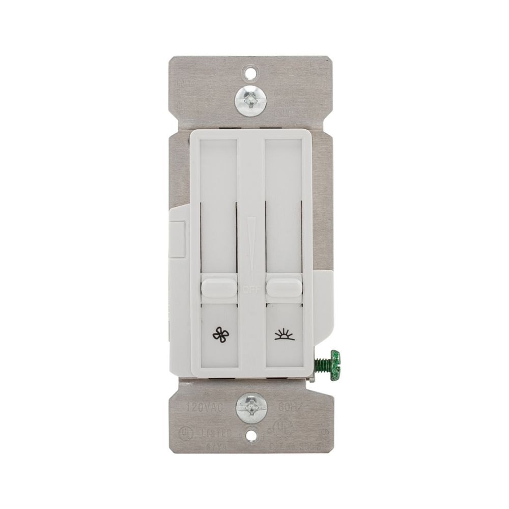 DIMMER Y CONTROL VELOCIDAD ABANICO 1P 300W 120V BLANCO SDC15-W