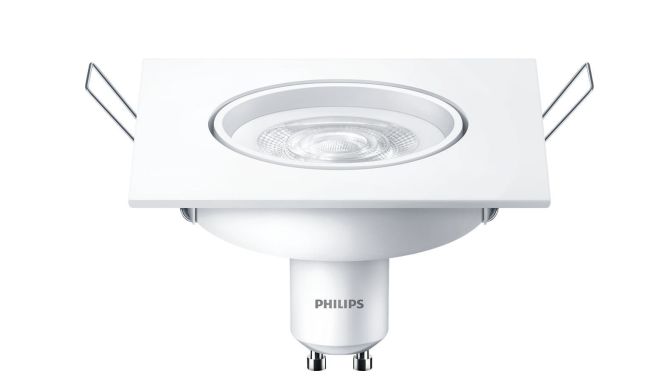 EMPOTRADO LED SPOT CUADRADO GU10 90MM 5W 100-240V 350lm 2700K