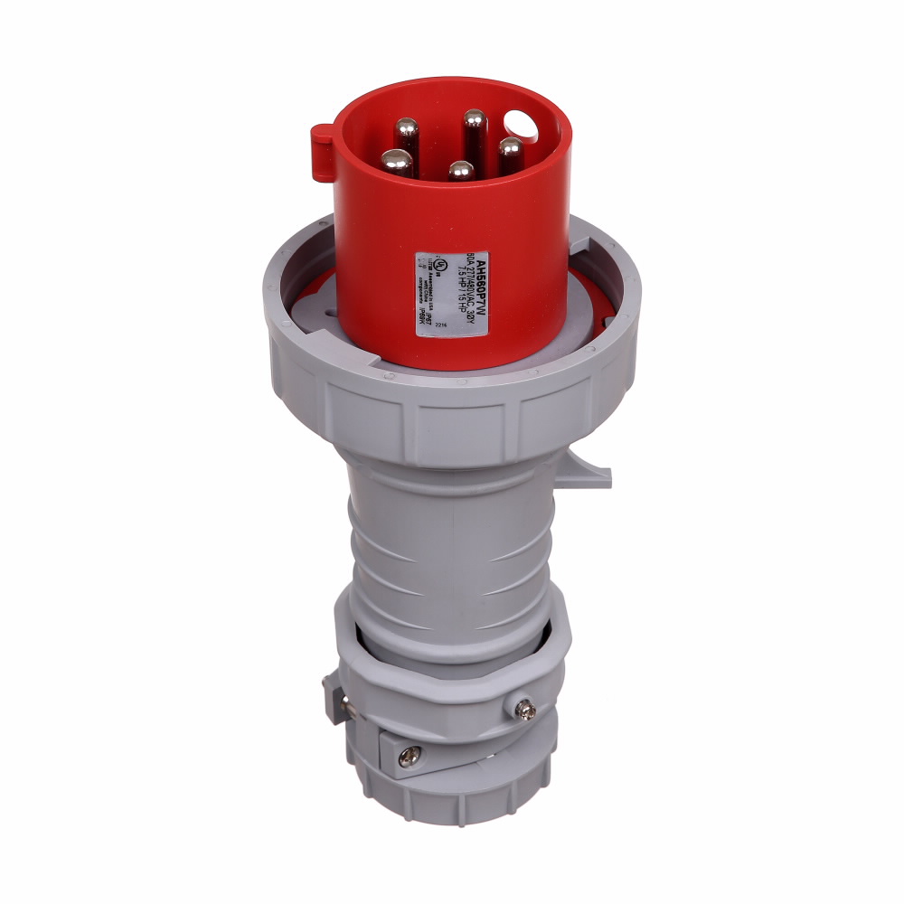 ENCHUFE PIN&SLEEVE 3F 60A 480V 4P 5H 7 HORAS ROJO IP69K AH560P7W