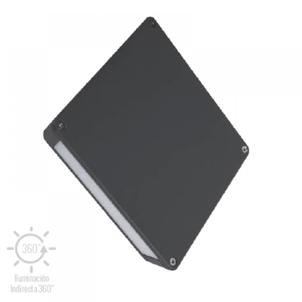 LUMINARIA LED PARED EXT GRIS 14.5W 100-240V 580LM 3000K 14HLED409MV30G