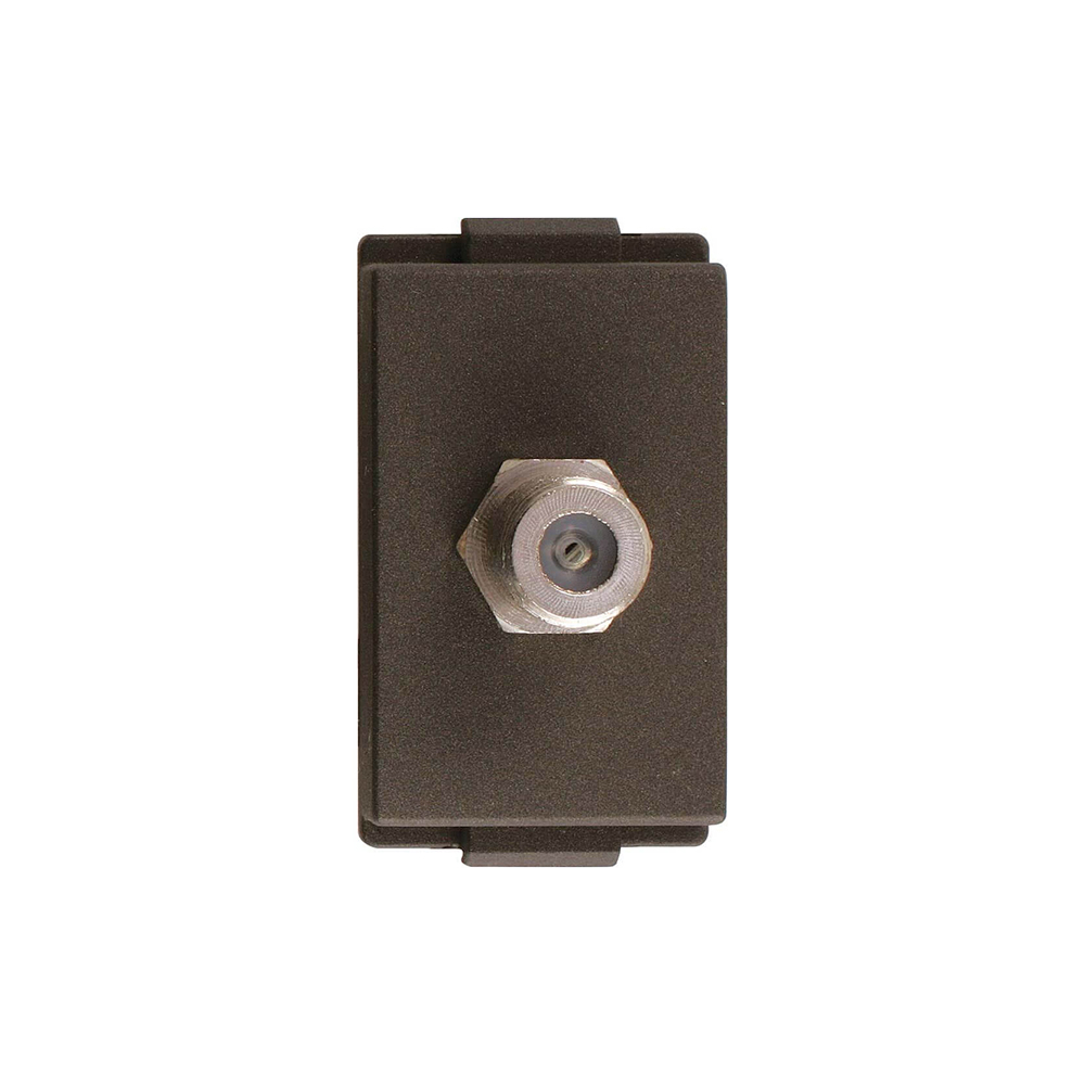 MODULO CONECTOR TV TIPO F NEGRO T&J 8023BK