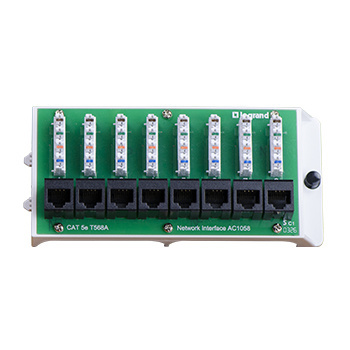 MODULO DATOS 8 PUERTOS RJ45 CAT.5E Y 8 PONCHABLE P/GABINETE ONQ AC1058