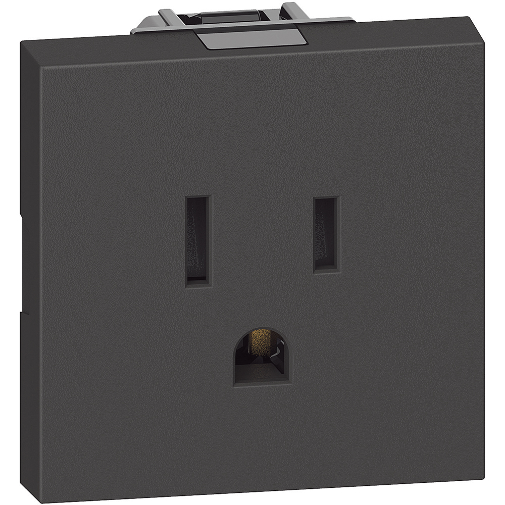 MODULO TOMA TR 2P 3H 15A 125V 2 MODULOS NEGRO LIVING NOW KG4129