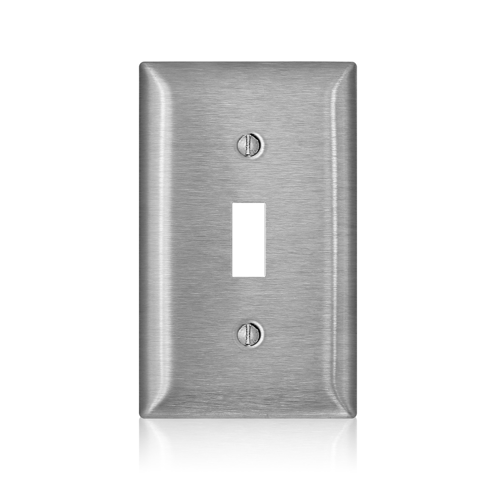 PLACA ACERO INOX APAGADOR SENCILLO PALANCA 1 GANG SS1-40