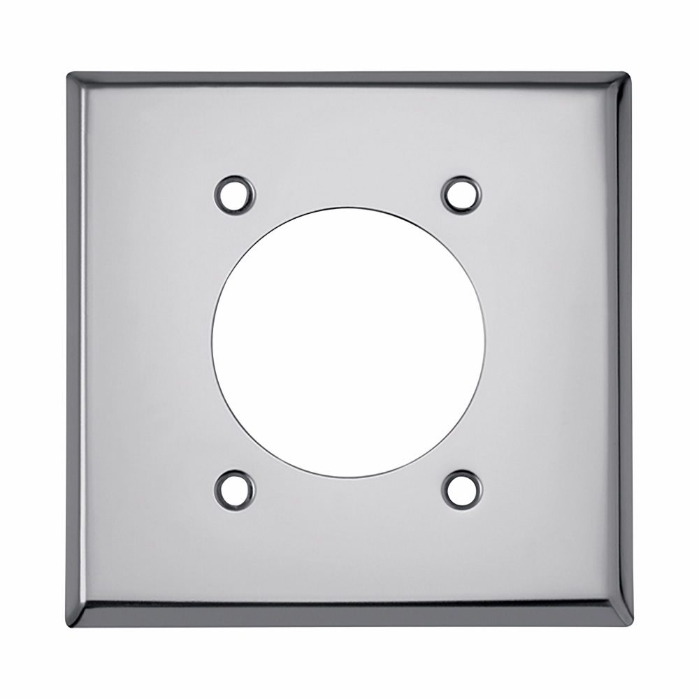 PLACA ACERO INOX TOMA INDUSTRIAL 30/50A 2 GANG 68-BOX