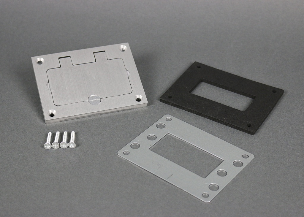 PLACA CAJA PISO 880 OMNIBOX 1 GANG GFI  ALUMINIO WIREMOLD 828GFITCAL
