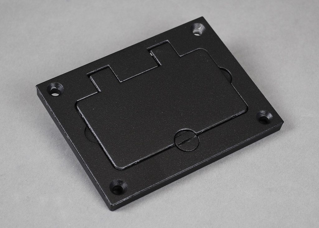 PLACA CAJA PISO 880 OMNIBOX 1 GANG GFI NEGRO WIREMOLD 828GFITCAL-BK