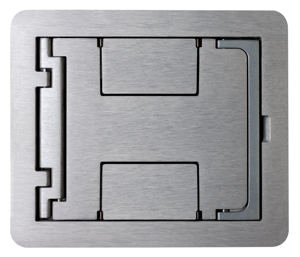 PLACA CAJA PISO RFBA C/MARCO TIPO CIEGA ALUMINIO WIREMOLD FPBTCAL