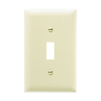 PLACA PLASTICA APAGADOR SENCILLO PALANCA 1 GANG MARFIL TP1I