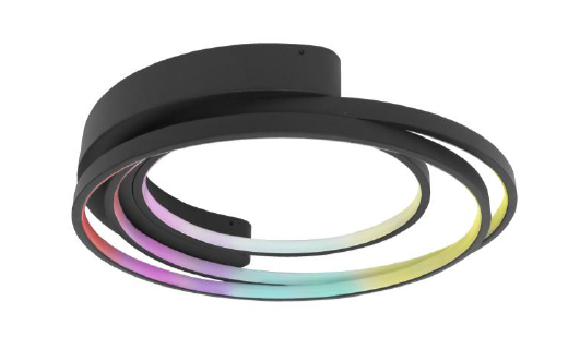 PLAFON LED CEILING DECO SMART 27W 100-240V 1450lm RGB-2.7K-6.5K NEGRO