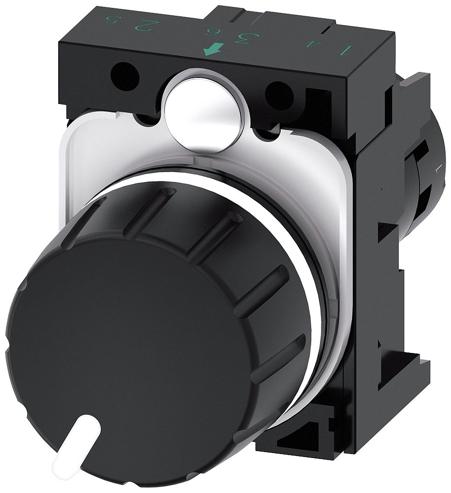 POTENCIOMETRO 22MM PLASTICO NEGRO 47K OHM 3SU12002PT101AA0 SIEM