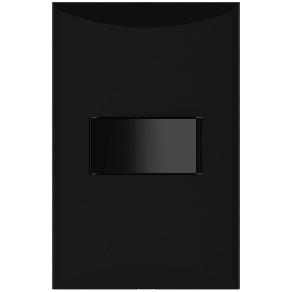 PULSADOR TIMBRE 1P 15A 125V NEGRO PLATA 1002-BK
