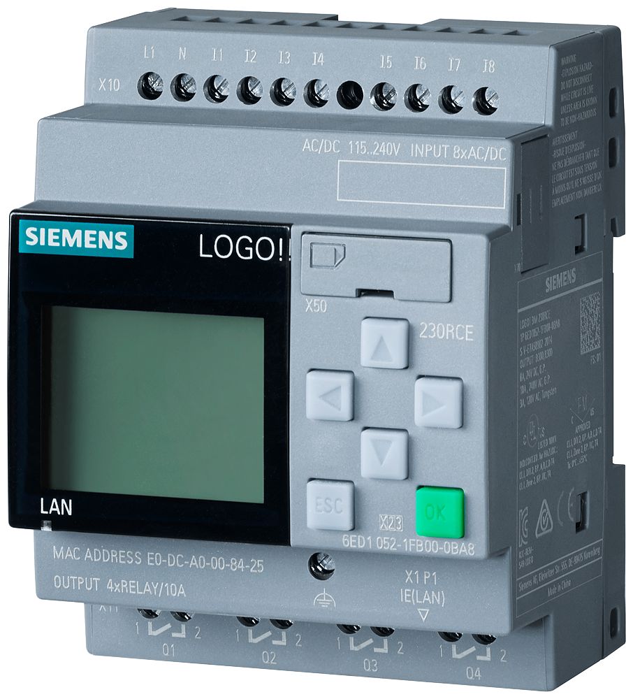 RELE LOGO 230RCE 115V/230V RELAY 8ED/4SD ETHERNET 6ED10521FB080BA0