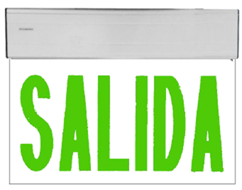 ROTULO SALIDA LED E-30-V-AC/DC 1W 120-277V 100lm VERDE