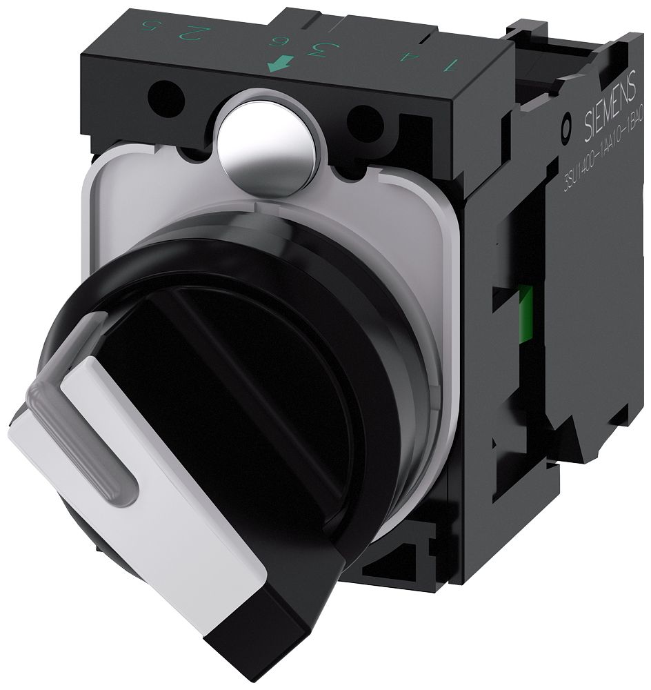 SELECTOR DE 2 POSICIONES 22MM PLASTICO LED BLANCO 1NA 3SU11502BF601BA0
