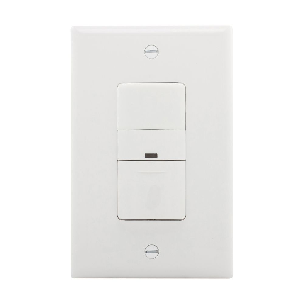 SENSOR MOVIMIENTO PARED PIR 450FT2 600W 120V NO NEUTRO BLANCO OS306U-W