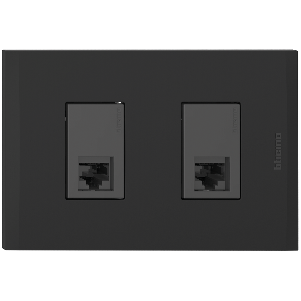 TOMA DATOS DOBLE RJ45 CAT.6 NEGRO NOBILE AF2279EANG