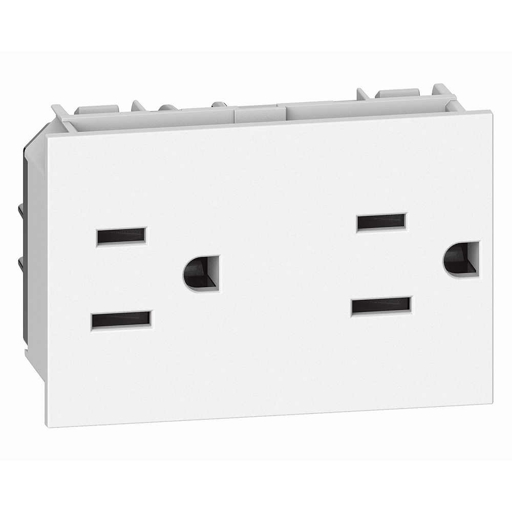 TOMA DOBLE 2P 3H 15A 125V 3 MODULOS BLANCO LIVING NOW KW4188