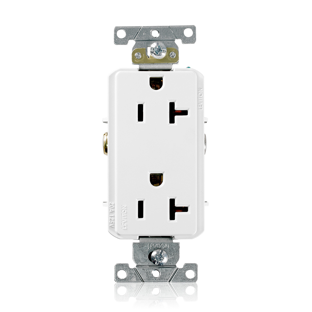 TOMA DOBLE DECORA INDUSTRIAL 2P 3H 20A 125V NEMA 5-20R BLANCO 16342-W