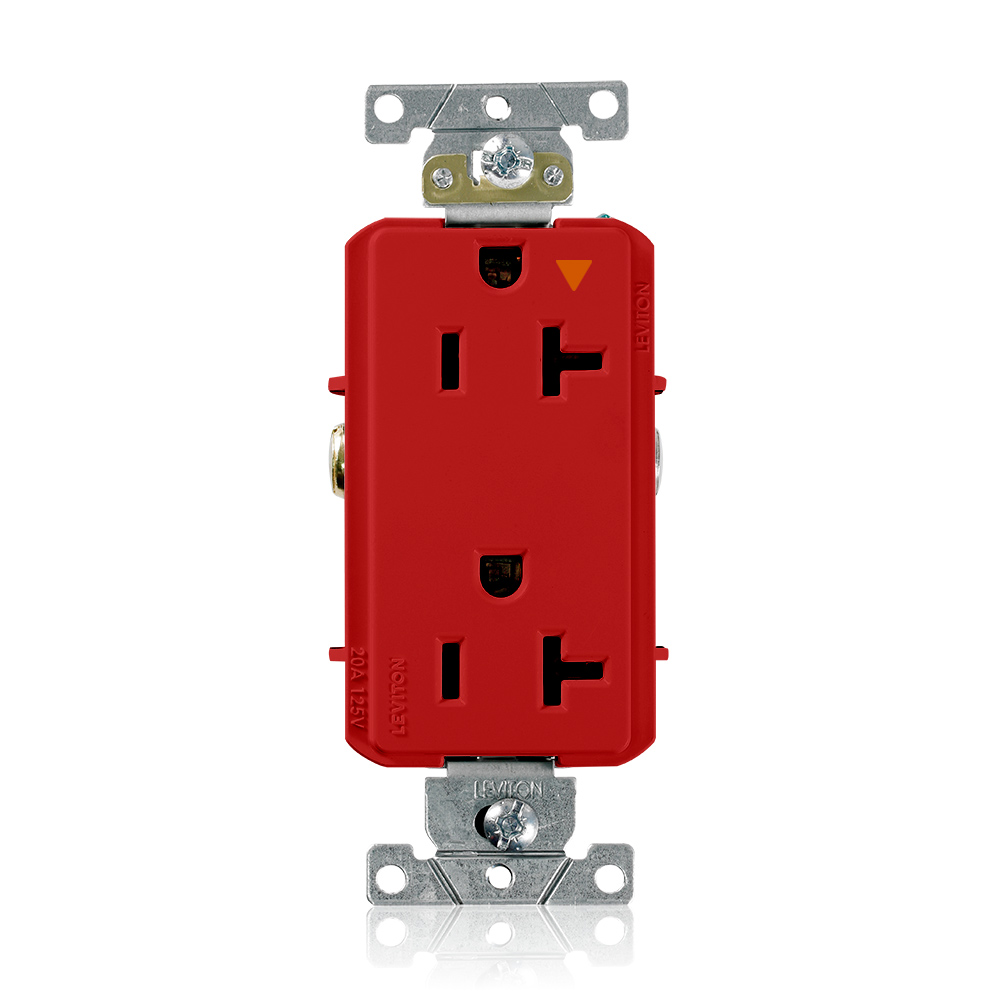 TOMA DOBLE DECORA INDUSTRIAL IG 2P3H 20A 125V NEMA5-20R ROJO 16362-RIG