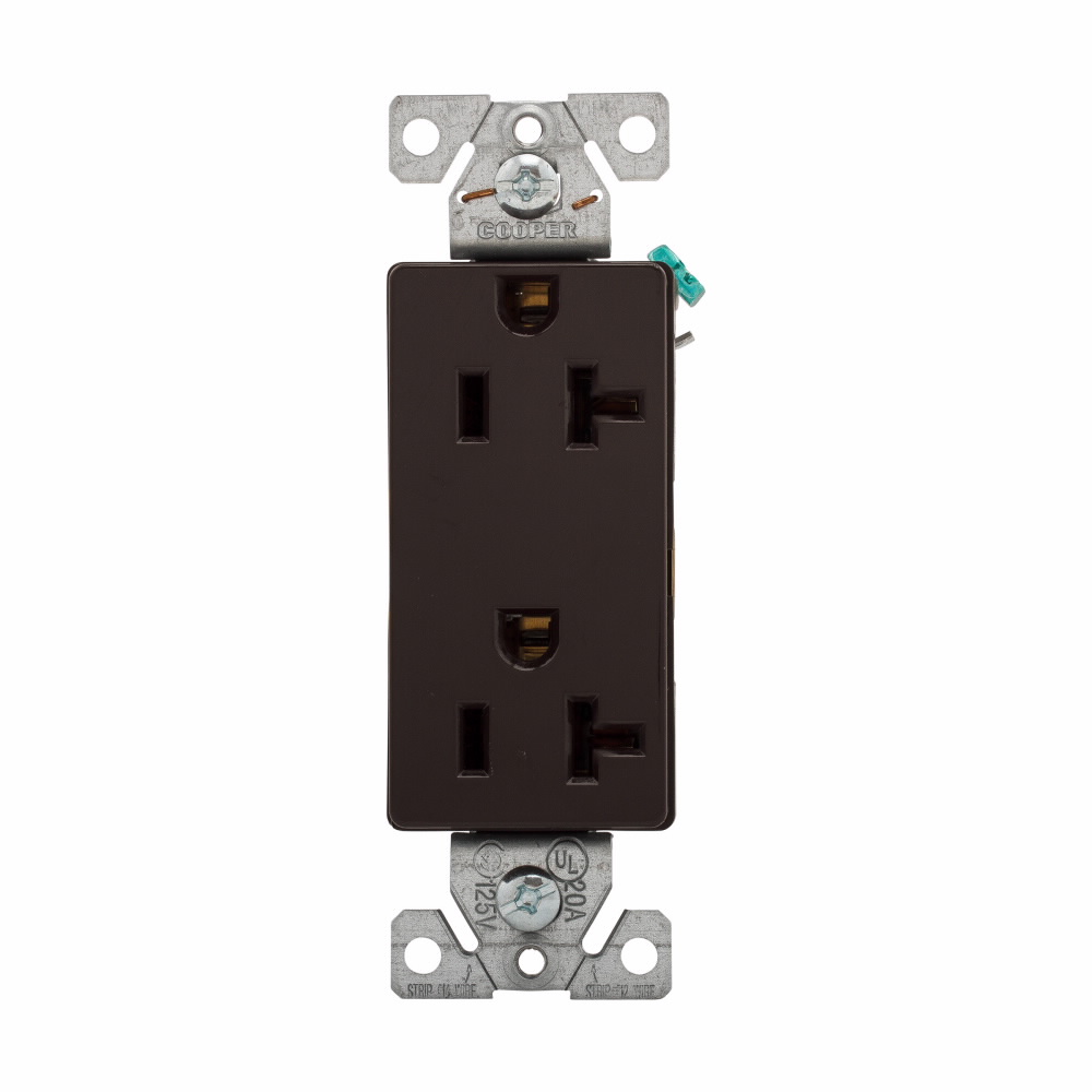 TOMA DOBLE DECORATOR COMERCI 2P 3H 20A 125V NEMA 5-20R NEGRO 6352BK-BU