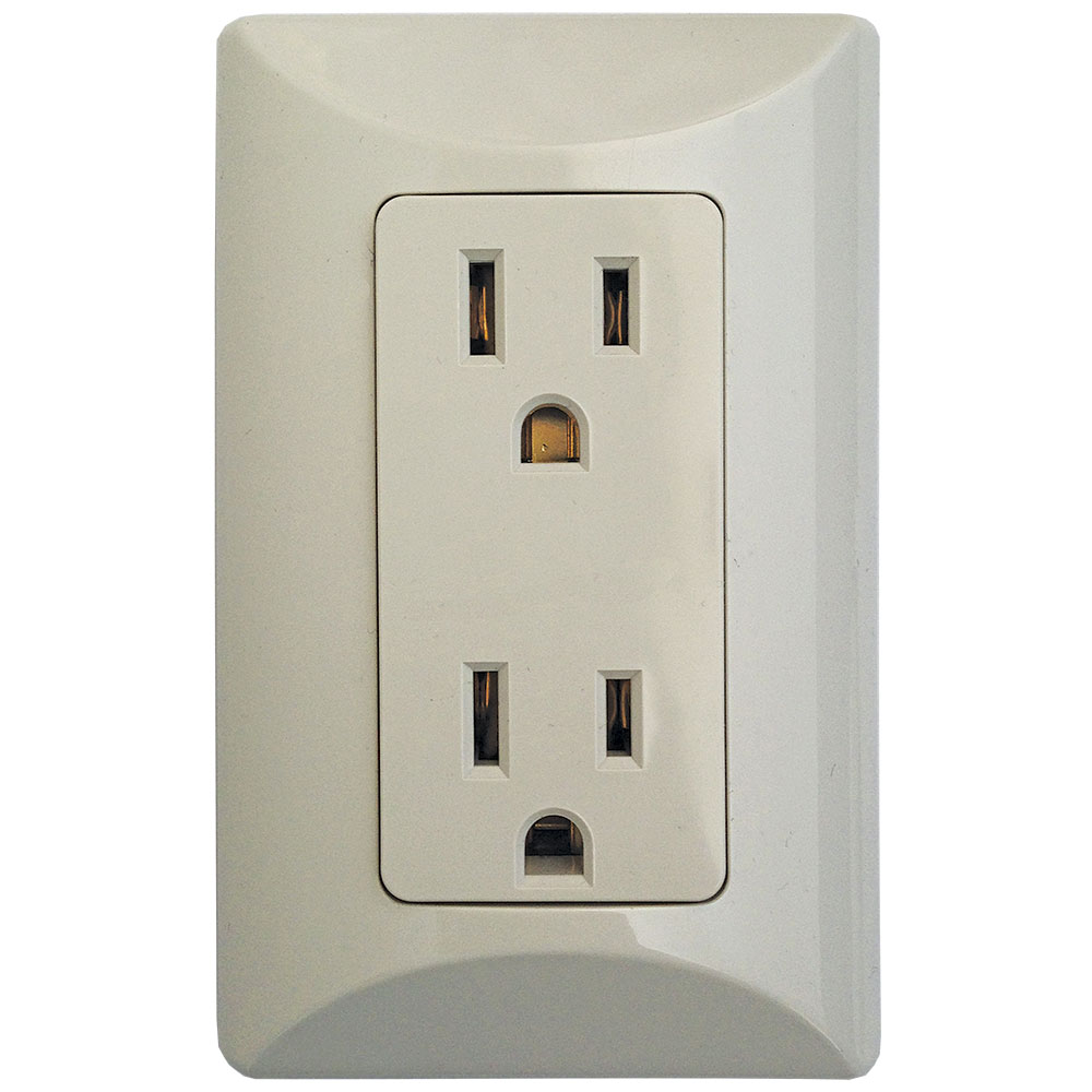 TOMA DOBLE DE PARCHE POLARIZADO 15A 125V MARFIL 77V