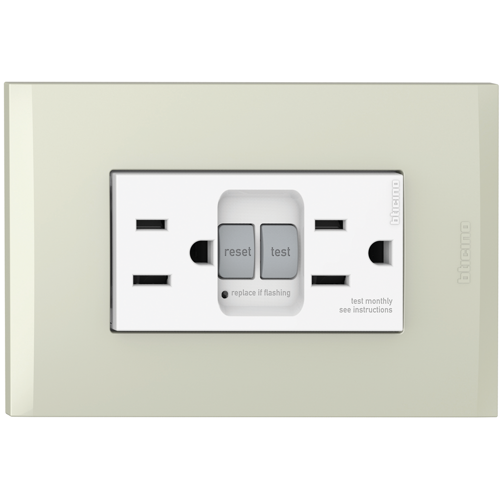 TOMA DOBLE GFCI 2P 3H 15A 125V NEMA 5-15R CHAMPAGNE NOBILE AF6028EBCH