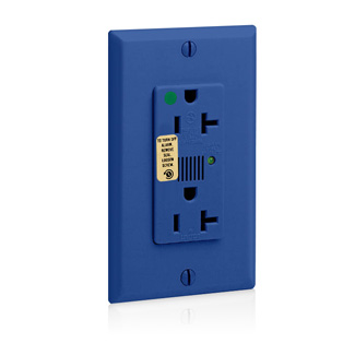 TOMA DOBLE HOSPITAL SUPRESOR 2P 3H 20A 125V NEMA 5-20R AZUL 8380-B