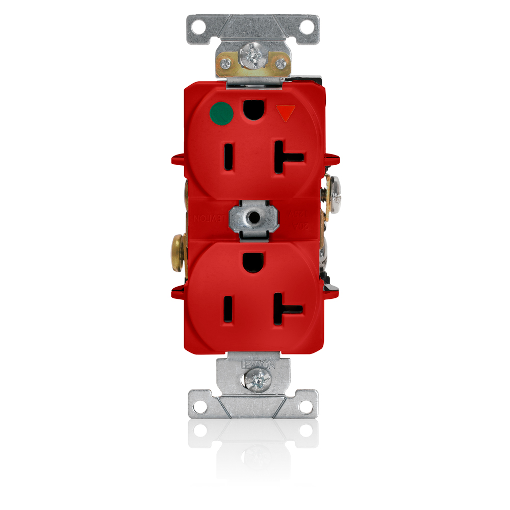 TOMA DOBLE HOSPITAL T.AISLADA 2P 3H 20A 125V NEMA 5-20R ROJO 8300-IGR