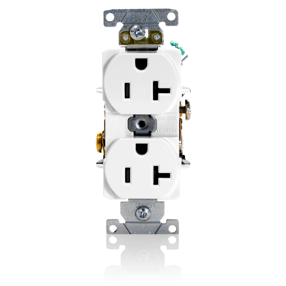 TOMA DOBLE INDUSTRIAL 2P 3H 20A 125V NEMA 5-20R BLANCO 5362-SW