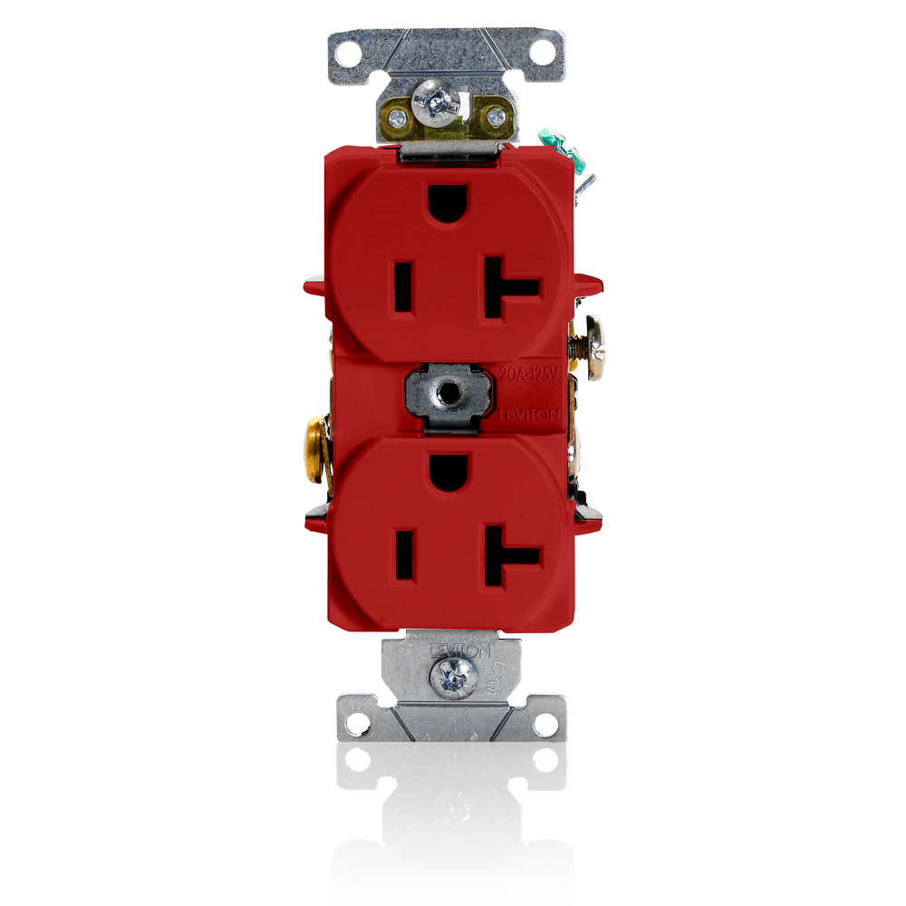 TOMA DOBLE INDUSTRIAL 2P 3H 20A 125V NEMA 5-20R ROJO 5362-SR