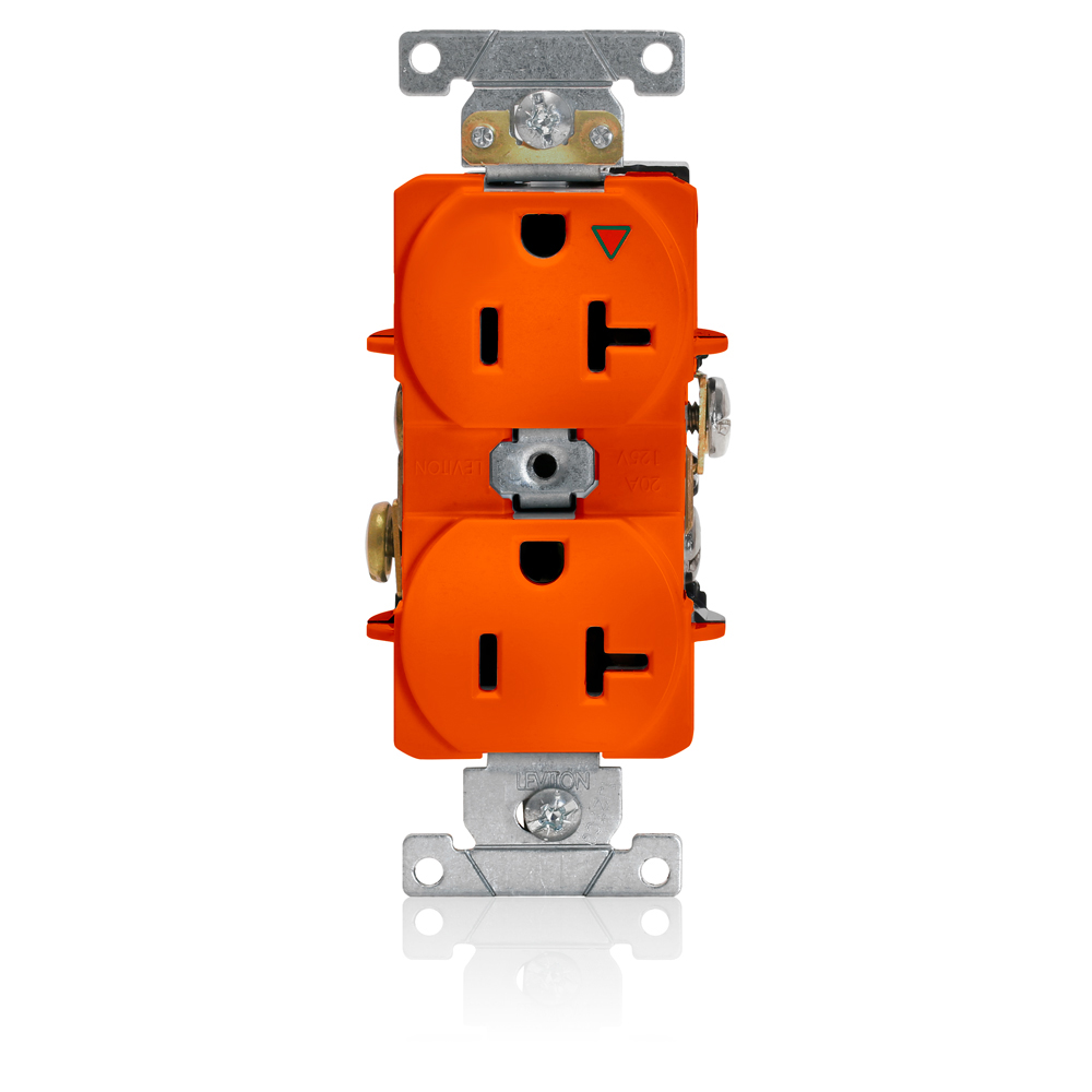 TOMA DOBLE INDUSTRIAL T. AISLADA 2P 3H 20A 125V 5-20R NARANJA 5362-IG