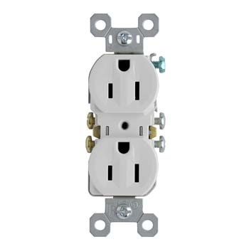 TOMA DOBLE RESIDENCIAL TR 2P 3H 15A 125V NEMA 5-15R BLANCO 3232TRW