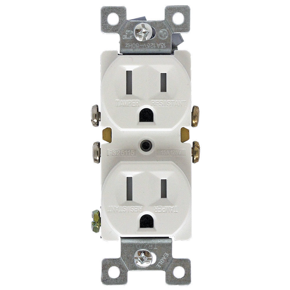 TOMA DOBLE RESIDENCIAL TR 2P 3H 15A 125V NEMA 5-15R BLANCO TR270W