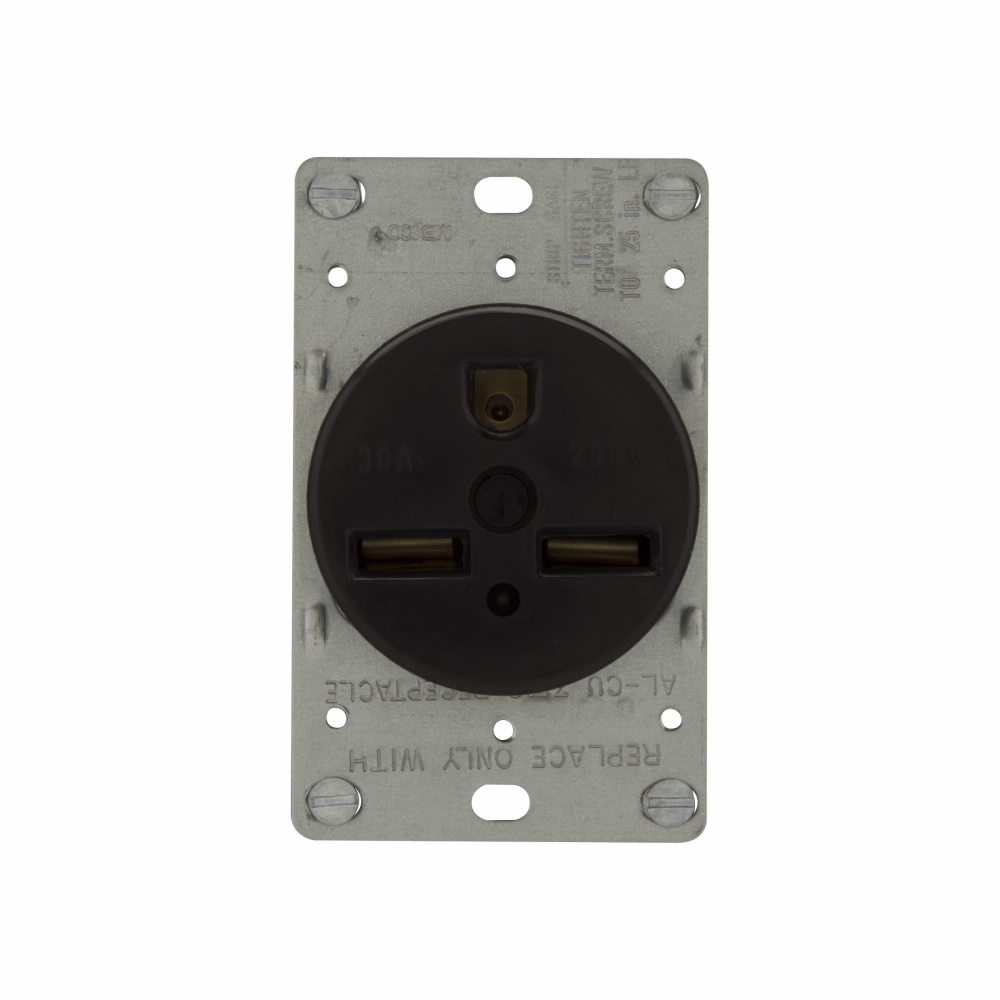 TOMA EMPOTRAR ENTRADA RECTA 2P 3H 30A 250V NEMA 6-30R AH1234BK-BOX