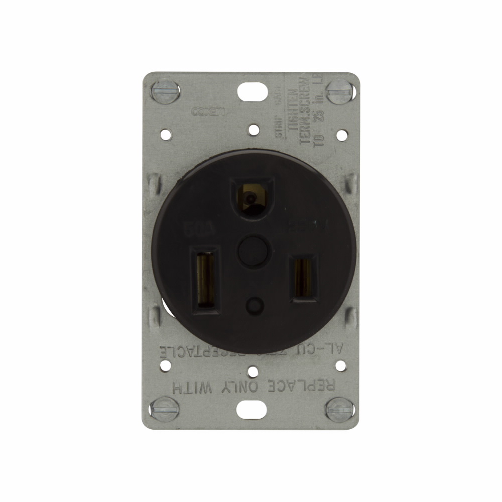TOMA EMPOTRAR ENTRADA RECTA 2P 3H 50A 250V NEMA 6-50R AH1254BK-BOX