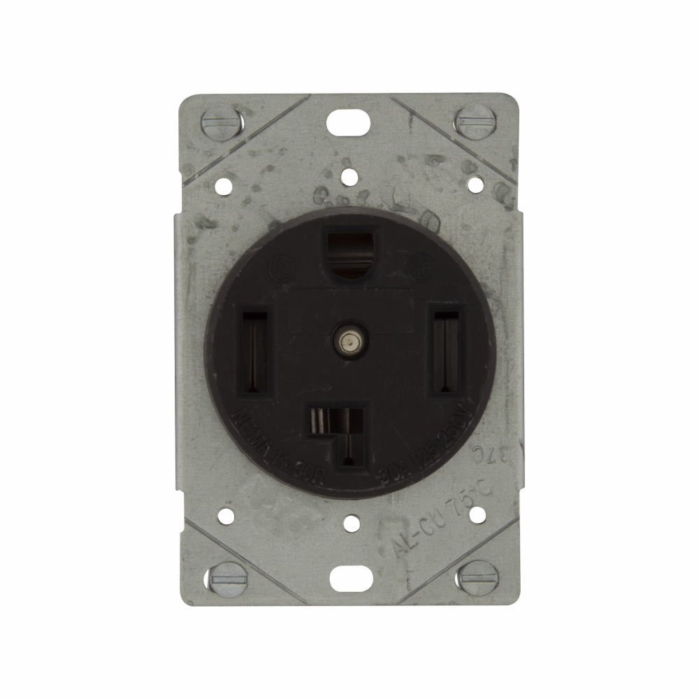 TOMA EMPOTRAR ENTRADA RECTA 3P 4H 30A 125/250V NEMA 14-30R AH1257BK-F