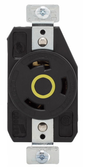 TOMA EMPOTRAR MEDIA VUELTA 2P 3H 20A 125V L5-20R AMARILLO  AHCL520R